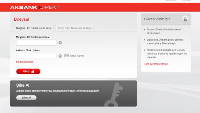 Akbank Direkt Mobil İnternet Bankacılığı